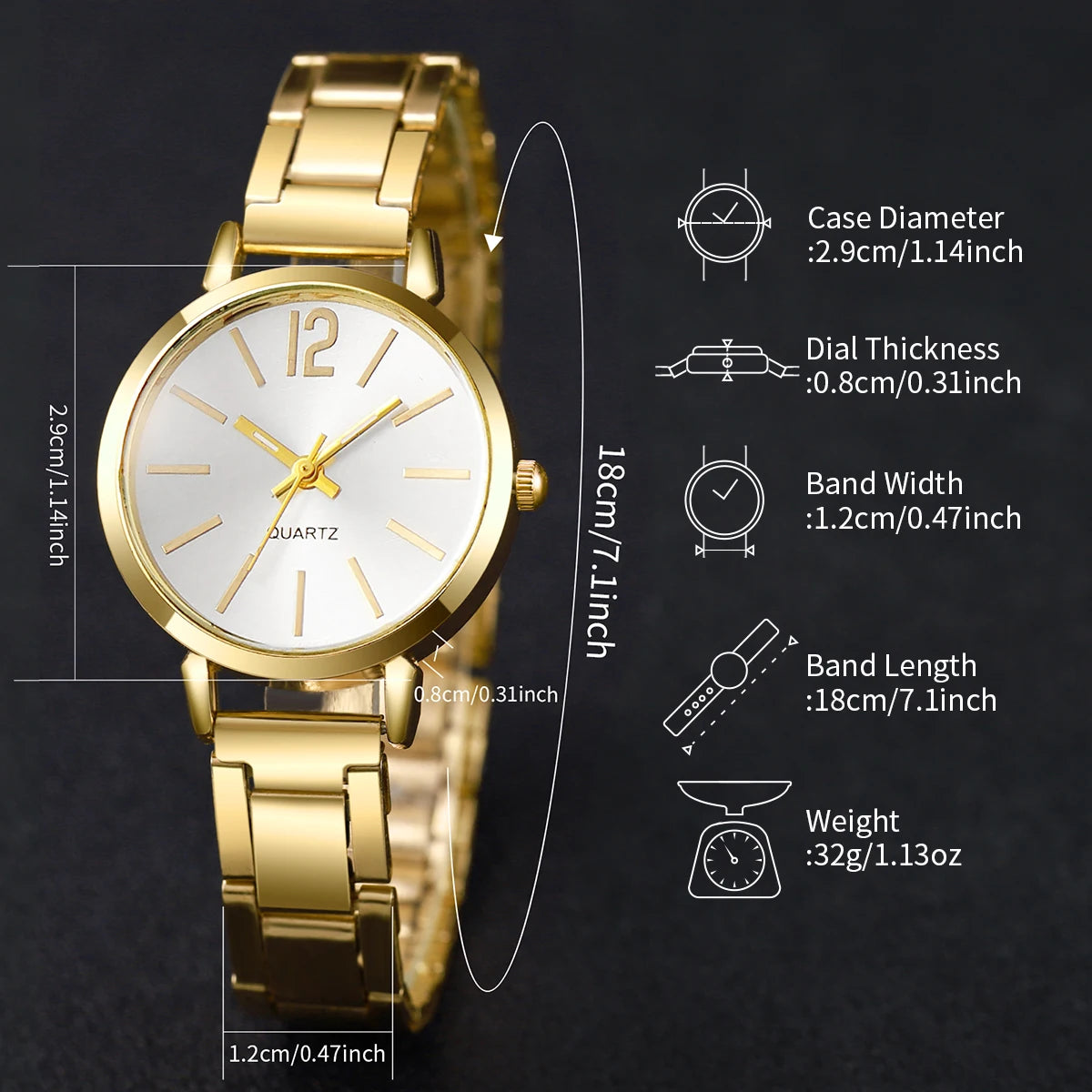 Women's Light Luxury Elegant Quartz Temperament Watch Casual Sports Style