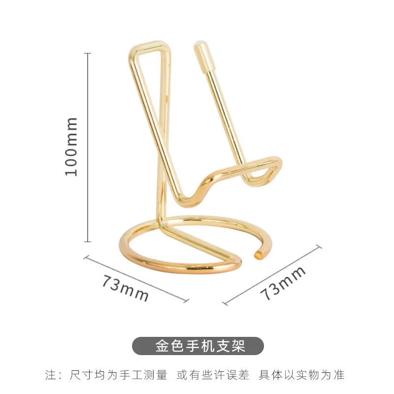 Cute Card Holder Gold Metal Paper Organizer Binder Clip Display Office Business