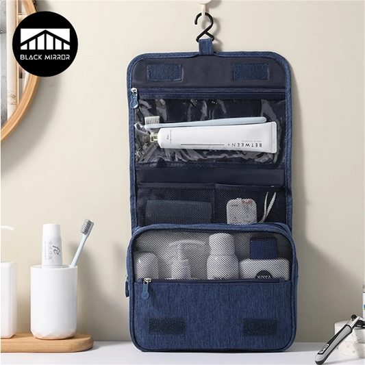 Portable Toiletry Washbag with Hanging Hook Waterproof Women Bathroom