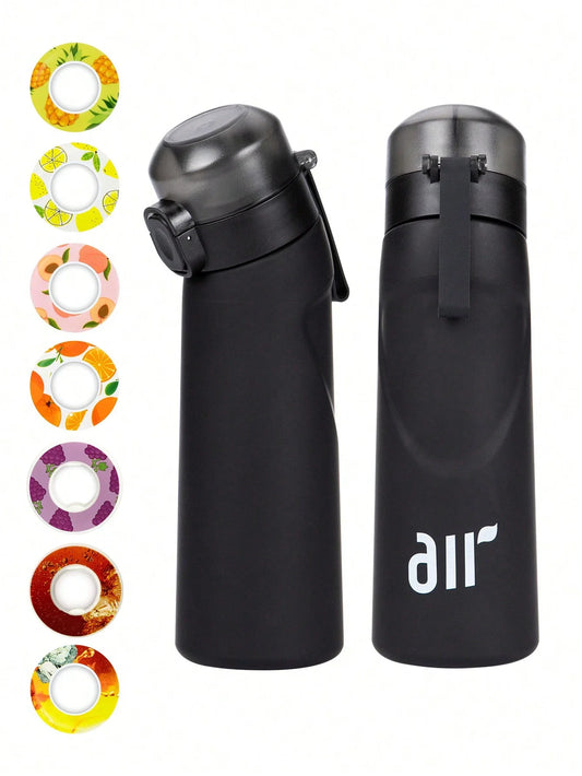 1pc Air Water Bottle With 1pc Random Round Shape Flavor Pod Sports