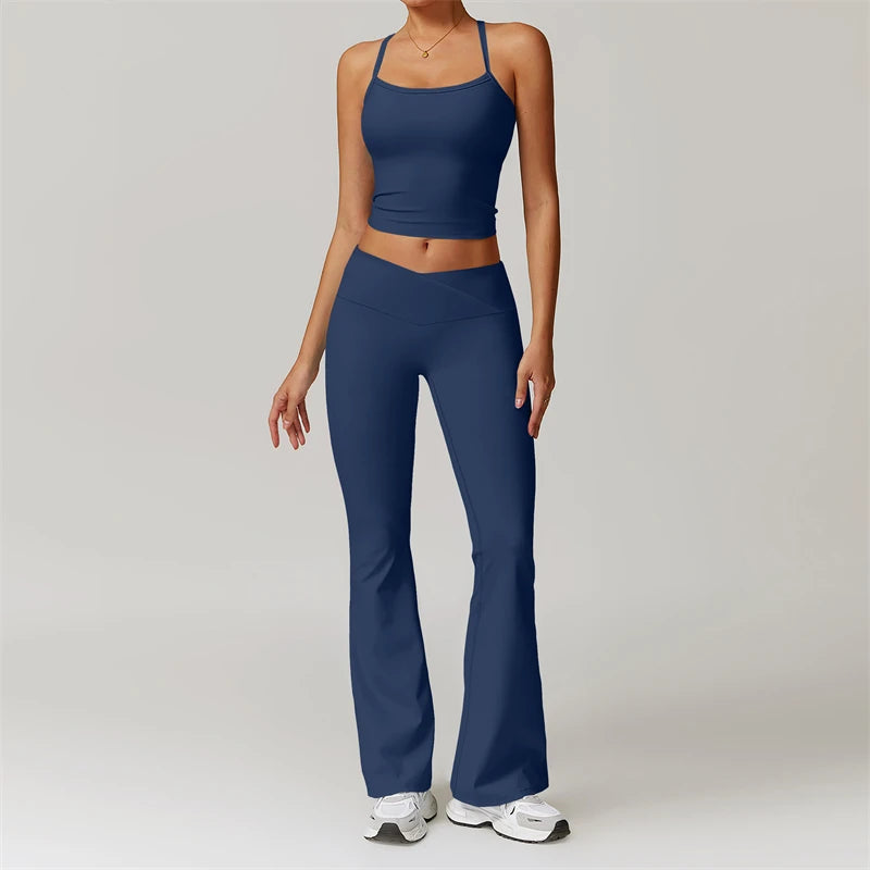 2 Piece Yoga Clothes Women's Tracksuit Athletic Wear Pilates Fitness Suit Gym