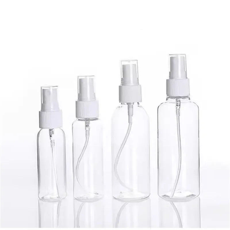 10/50PCS 10ml 20ml 30ml 50ml 100ml Plastic Refillable Bottle Perfume Bottle Atomizer Empty Spray Bottle Portable Travel Tool