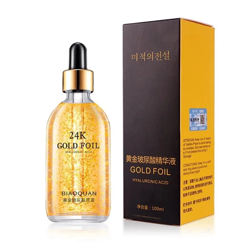 24K Gold Hyaluronic Acid Nicotinamide Face Essence Replenishment Moisturize Shrink