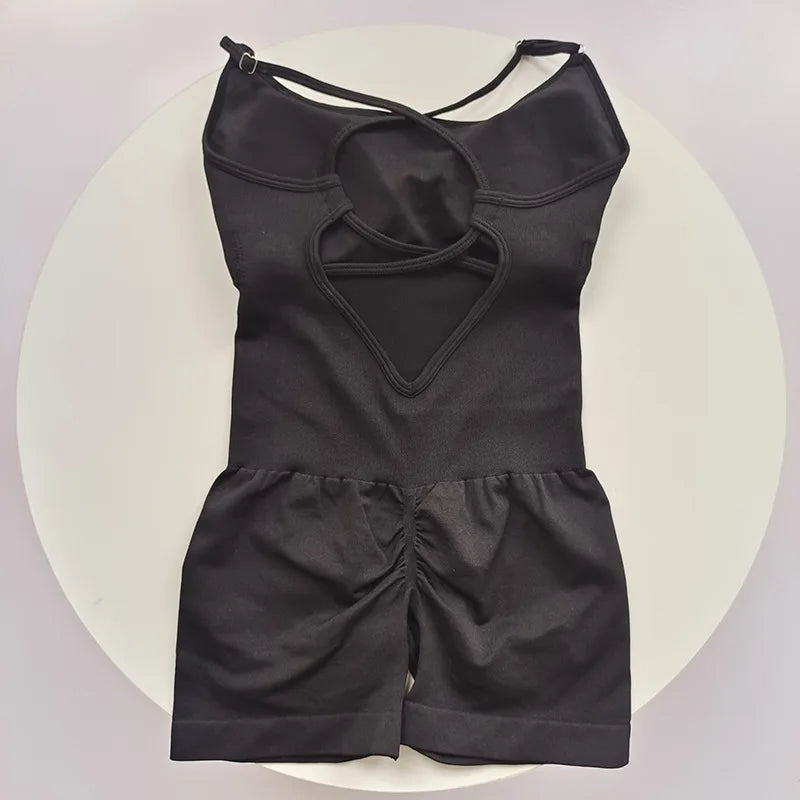 Sexy Seamless Peach Hip Yoga Jumpsuit