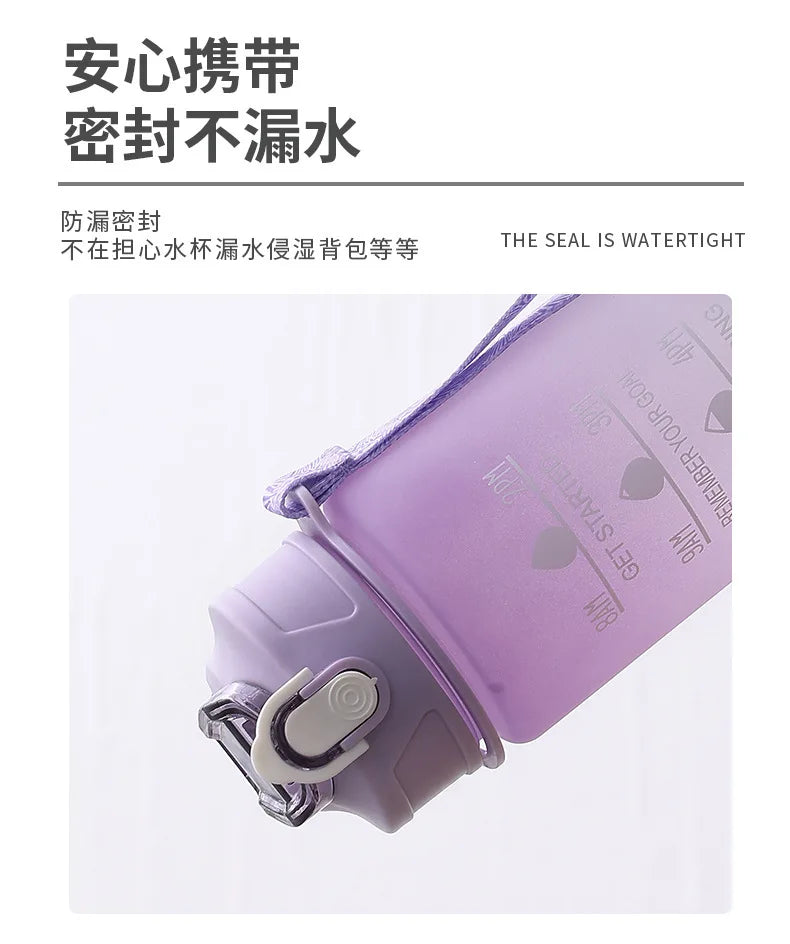 KPop Demon Hunters Gradient Water Bottles 750ml High-capacity Drinking Straw Cup