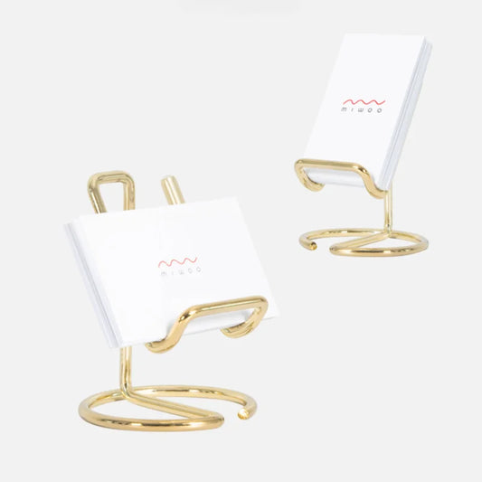 Cute Card Holder Gold Metal Paper Organizer Binder Clip Display Office Business