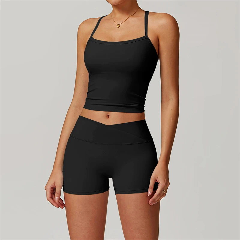 2 Piece Yoga Clothes Women's Tracksuit Athletic Wear Pilates Fitness Suit Gym