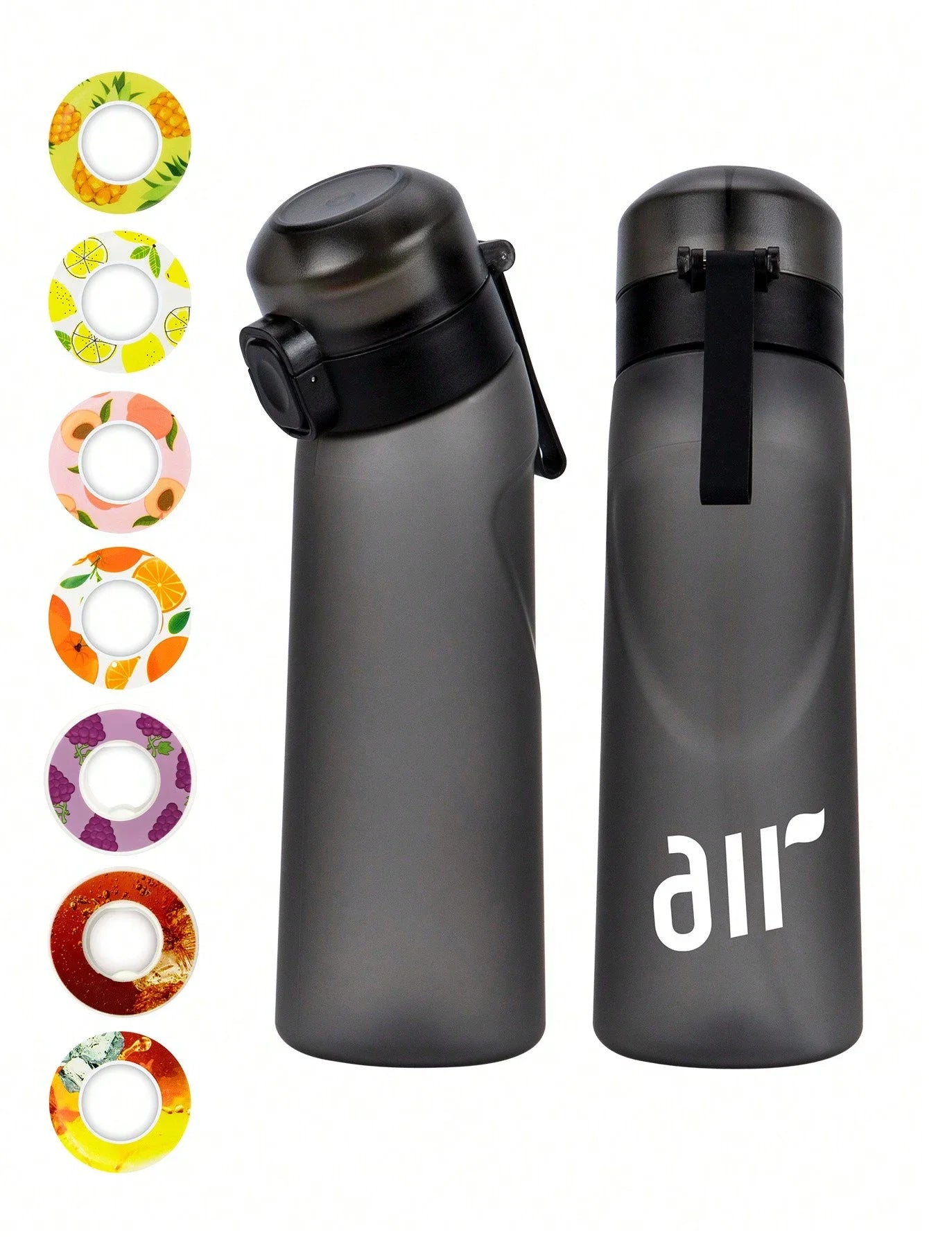 1pc Air Water Bottle With 1pc Random Round Shape Flavor Pod Sports