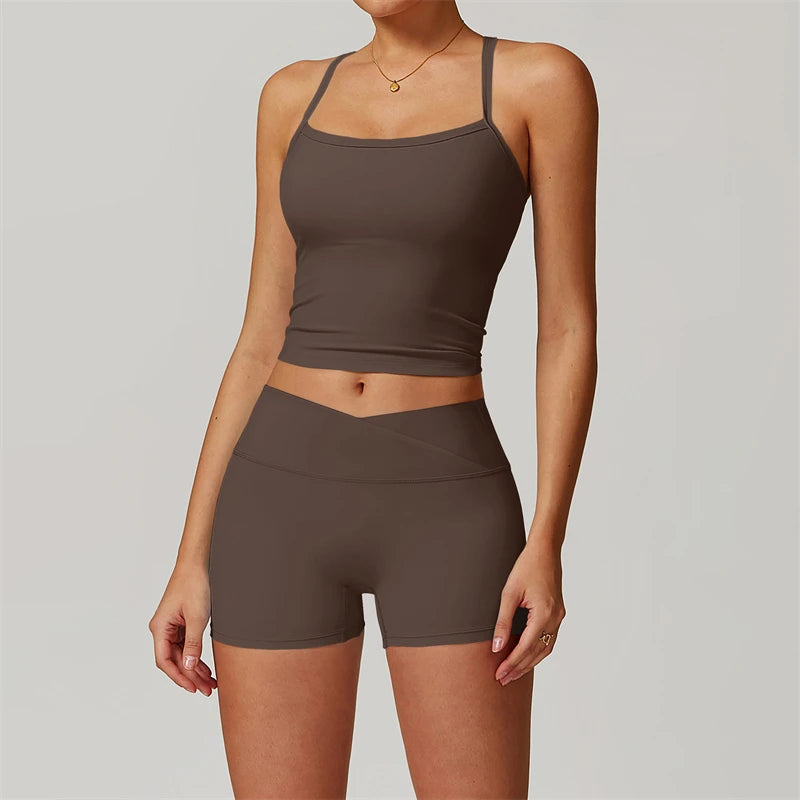 2 Piece Yoga Clothes Women's Tracksuit Athletic Wear Pilates Fitness Suit Gym