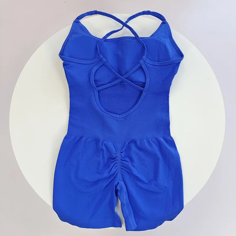 Sexy Seamless Peach Hip Yoga Jumpsuit