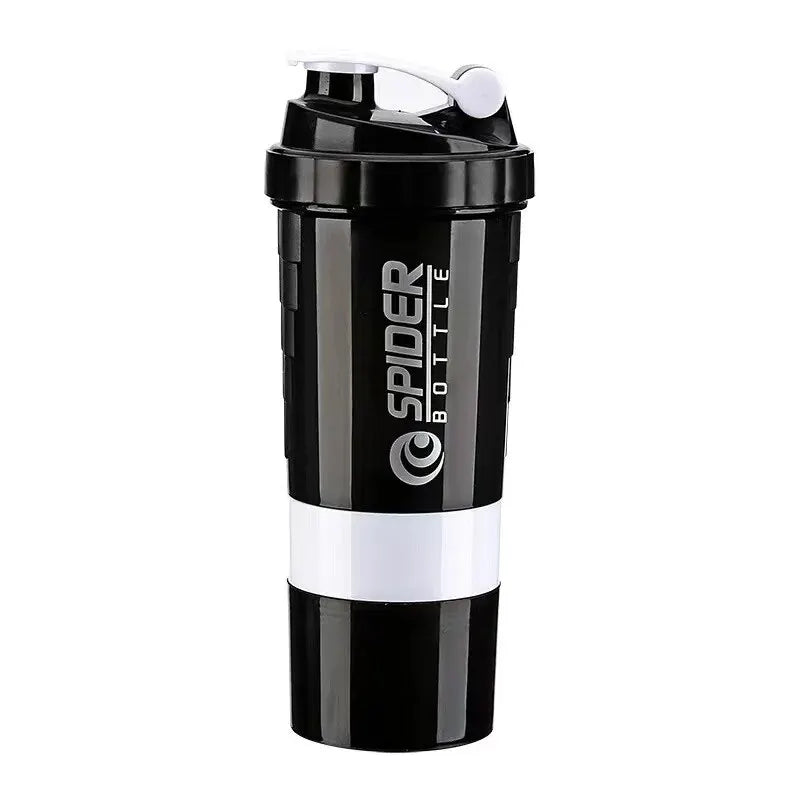 3 Layers Shaker Protein Bottle Powder Shake Cup Water Bottle