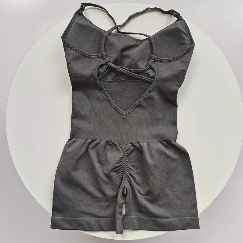 Sexy Seamless Peach Hip Yoga Jumpsuit