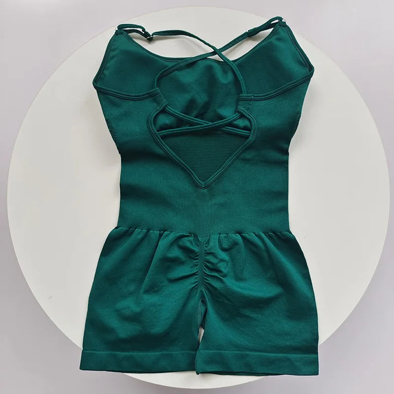 Sexy Seamless Peach Hip Yoga Jumpsuit