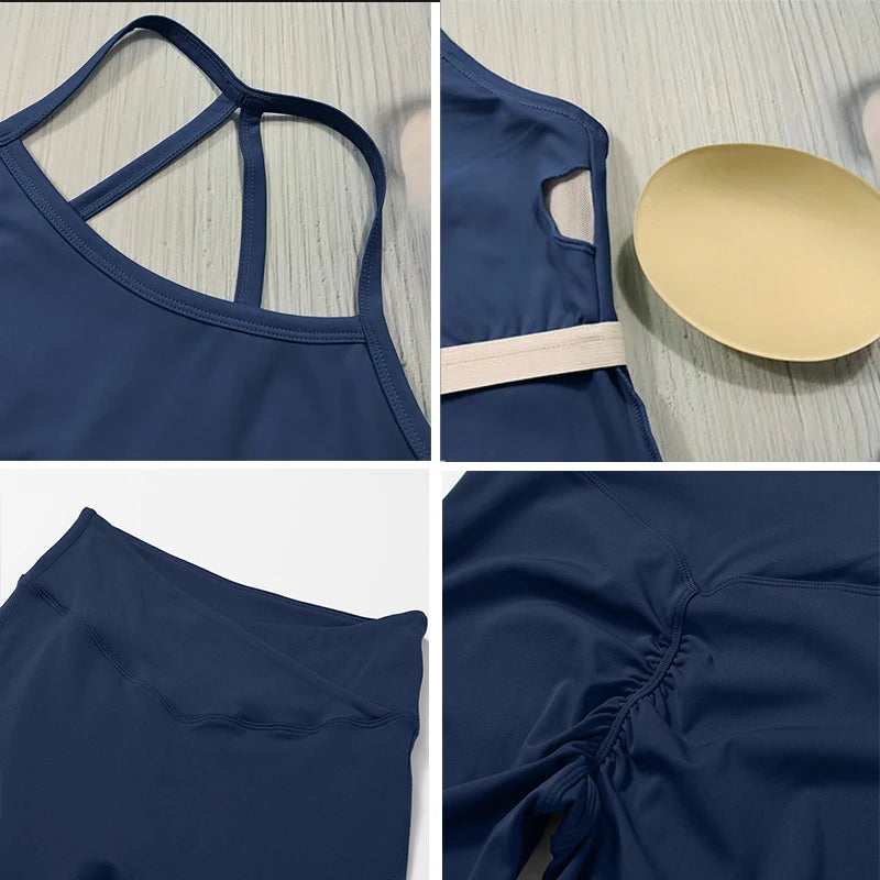 2 Piece Yoga Clothes Women's Tracksuit Athletic Wear Pilates Fitness Suit Gym