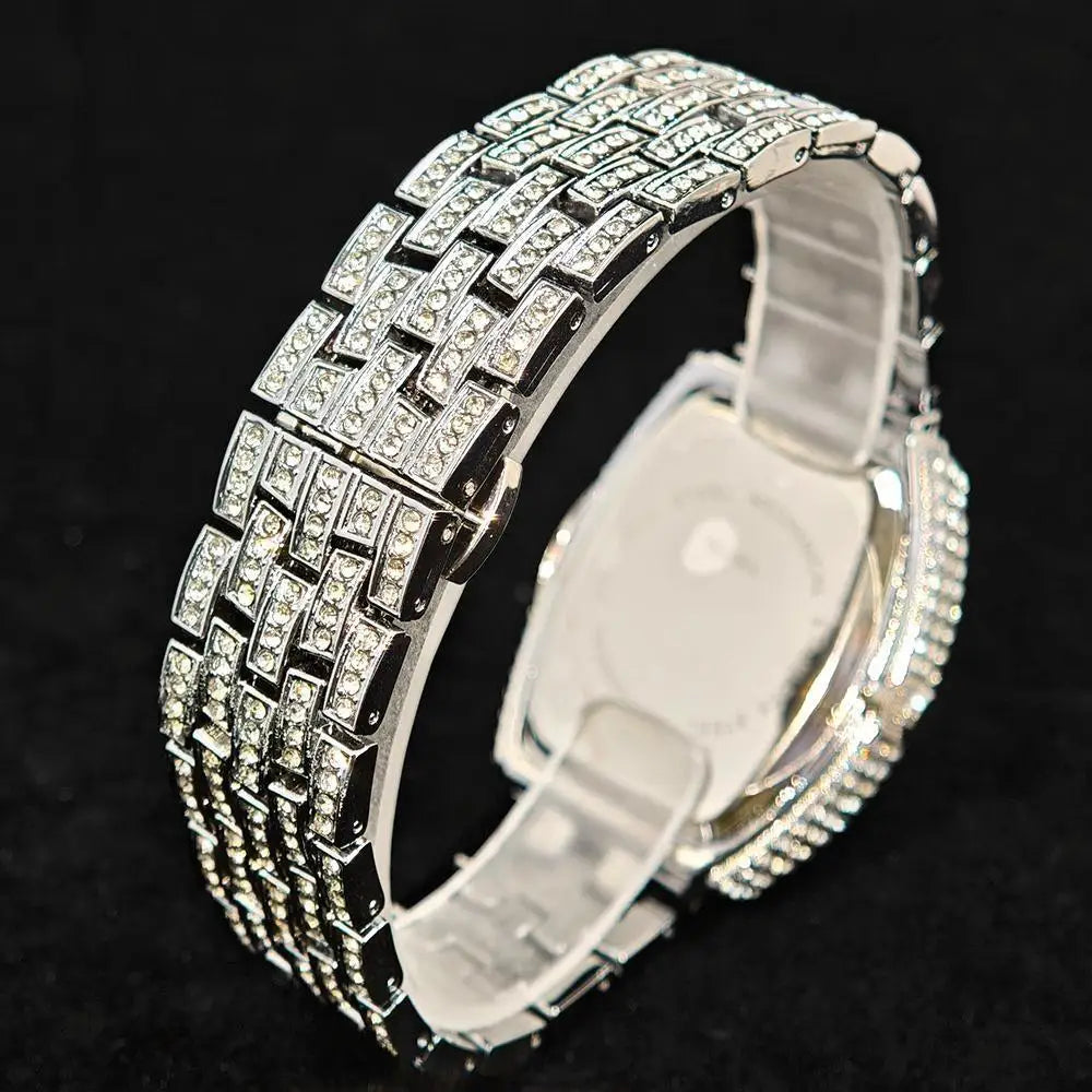 Hot Luxury Brand Women Watch Fashion Hip Hop Diamond Shiny Quartz Ladies