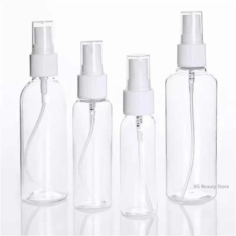10/50PCS 10ml 20ml 30ml 50ml 100ml Plastic Refillable Bottle Perfume Bottle Atomizer Empty Spray Bottle Portable Travel Tool