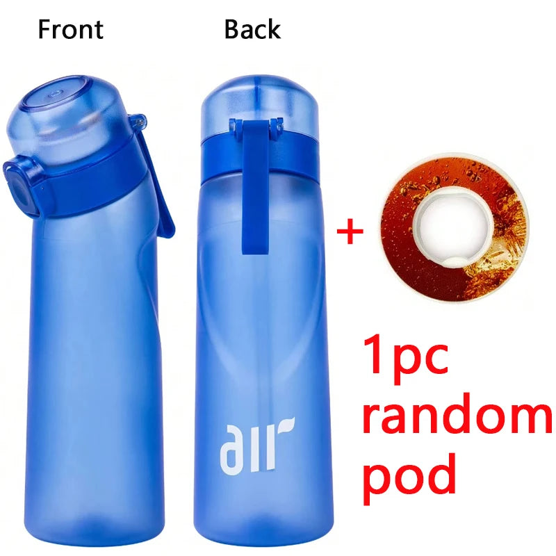 1pc Air Water Bottle With 1pc Random Round Shape Flavor Pod Sports
