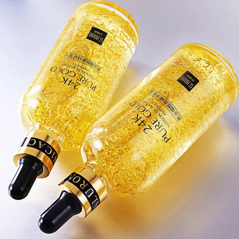 24K Gold Hyaluronic Acid Nicotinamide Face Essence Replenishment Moisturize Shrink